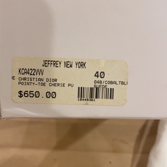 Dior Pointy Toe Cherie Pumps in cobalt suede - Picture 9 of 10